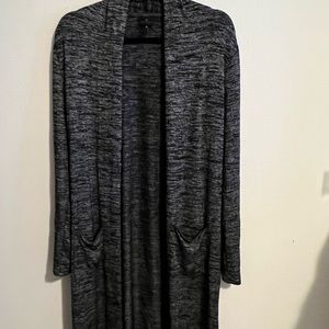 Long Heathered Gray Cardigan